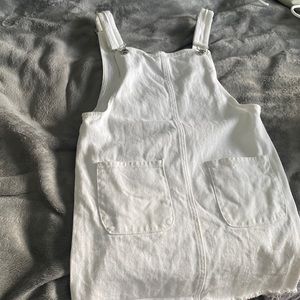 White overall dress